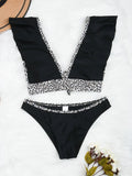 Yipinpay Up Women Swimsuit 2023 High Waisted Bikinis Sexy Bikini Set Ruffle Swimwear For Women Bathing Suit Beachwear Swimming Suits