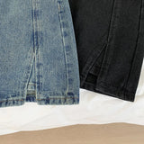 Yipinpay Denim Mini Skirts For Women Korean Style Summer 2023 Sexy Female Wide Leg Jeans Skirt Casual Vintage Blue Black High Quality