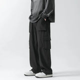 Yipinpay Men Casual Cargo Pants 5XL Loose Straight Pants Male Fashion Streetwear Jogger Sweatpants New Summer Multiple Pockets Trousers