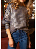 Yipinpay Color O Neck Sweaters Women Lantern Sleeve Knit Pullover Chic Thick Warm Oversized Loose Pullover Ladies Casual Knitwear