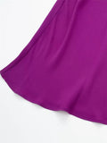 Yipinpay Purple Long Dress Women Wrap Satin Midi Dress Woman Long Sleeve Elegant Party Dresses For Women 2023 Evening Dresses