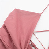 Yipinpay Knot Slip Long Dress Women Pink Sexy Summer Woman Dress 2023 Backless Elegant Party Dresses For Women Evening Dresses