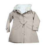 Yipinpay Women Winter Hooded Coat 2023 Luxury Long Sleeve Zipper Jacket with Detachable Fur Collar New in Outwears Female Clothing