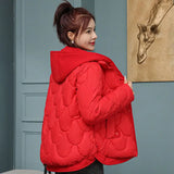 Yipinpay Version of Winter Loose Padded Jacket Women New Small Down Padded Jacket Women Fake Two-piece Hooded Cotton Coat