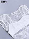 yipinpay Sexy See Through Aesthetic Lace Short Sleeve T Shirt Streetwear Y2K Women Clothes Club Party Crop Tops Tees Sumemr 2023