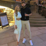 Yipinpay 2 Piece Set Outfits for Women Club Party Top and Dress Sets Elegant White Long Sleeve Long Ruched Matching Sets maxi skirt