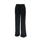 Yipinpay New Fashion Black Loose Pants Women Vintage Bandage High Waist Trousers Vintage treetwear Ice Silk Straight Pants Female