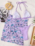 Yipinpay Swimsuit Female Micro Bikini Butterfly Bikini Set Women Swimwear Purple Bathing Suit Brazlian Swimming Suit Bikinis Set
