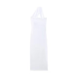 Yipinpay Cut Out White Dress Women Bodycon Long Dress Women Asymmetric Midi Evening Party Dresses For Women Sexy Summer Dresses