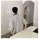 Yipinpay Summer Men's Tracksuit Waffle Fabric Breathable Casual T-Shirt and Shorts Fashion Half Sleeve Two Piece Set for Unisex