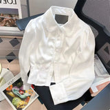 Yipinpay Houndstooth Vest Bow Shirt Blouses for Women Fashion Retro White Shirt Blusas Mujer Tweed Crop Top Casual 2set Spring