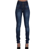 Yipinpay Waist Slim Pencil Jeans 2024 Vintage Denim Pants Women Oversized Basics Trousers Female Clothing Casual Elasticity Leggings