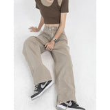 yipinpay Vintage High Waist Women's Jeans Summer Korean Fashion Streetwear Wide Leg Jean Denim Trouser Straight Baggy Denim Pants