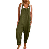 Yipinpay Blend Jumpsuit Women Summer Casual Solid Overalls Bodysuits Oversized Wide Leg Pants Female Clothing Streetwear Rompers