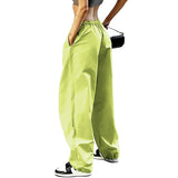 yipinpay Pants Y2K Clothes Loose Drawstring Low Waist Joggers Trousers Women Casual Outfits Streetwear Baggy Wide Leg Sweatpants