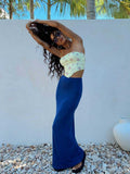 Yipinpay Vintage 90s Straight Long Skirt Women Y2K Sexy Solid Slim Elastic Waist Pencil Maxi Skirt 2000s Aesthetic Streetwear