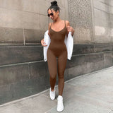Yipinpay Sexy Bodycon Yoga Jumpsuit Women Sport Style Spaghetti Strap High Waist Tight Playsuit Hipster Emo Alt Indie Clothes