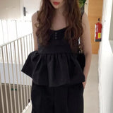 Yipinpay Camis Vintage Blouse Blusas Crop Tops Camisa Temperament Black Cake Doll Shirt Ruffled Women's 2023 Spring New Y2k French