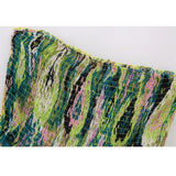 Yipinpay Off Shoulder Crop Tops For Women Print Ruffle Top Female Strapless Sleeveless Backless Top Women Summer Sexy Tops Woman