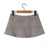 Yipinpay Summer 2024 American Retro Women Bow Plaid Mini Skirt Side Zipper A-line Short Saia Cool Girl Y2K Skirt