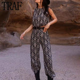 Yipinpay 2023 Women Pants Sets Black Print High Waist Pants For Women Straight Leg Woman Trousers Streetwear Casual Summer Pants