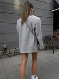 Yipinpay Fashion Lapel For Women Suit Outwear Long Sleeve Patchwork Elegant Autumn 2024 Female Cardigan Loose Oversized Outwear