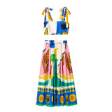 Yipinpay Printed Crop Top Women Sleeveless Women's Tank Top Backless Corsets Sexy Tops Woman Beach Summer Tops For Women 2023