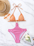 Yipinpay Sexy Women One Piece Swimsuit Female Swimwear High Waist Thong Micro Patchwork Monokini Swimming Suit Beach Bathing Suit