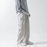 Yipinpay Men Casual Cargo Pants 5XL Loose Straight Pants Male Fashion Streetwear Jogger Sweatpants New Summer Multiple Pockets Trousers