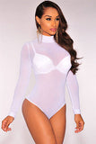 Yipinpay Transparent Sexy Mesh Bodysuit 3 Colors Long Sleeve Jumpsuit Women Sheer Leotard Fashion Underwear Teddy Daily Wear Hot Sale