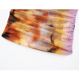 Yipinpay Print Tulle Crop Top Women Off Shoulder Corset Tops For Women Ruched Sleeveless Backless Mesh Top Female Sexy Summer Tops