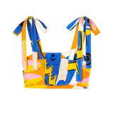 Yipinpay Printed Crop Top Women Sleeveless Women's Tank Top Backless Corsets Sexy Tops Woman Beach Summer Tops For Women 2023