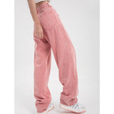 yipinpay Woman's Jeans High Waist 2023 Summer Wide Leg Denim Trouser Baggy Streetwear Chic Design Ladies Vintage Straight Jean Pants