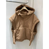 Yipinpay Autumn Winter Sleeveless Jacket Causal Hooded Pullover Parkas Vest Fashion Women Outwear Tops Vests Waistcoat Chaquetas