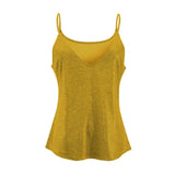 Yipinpay Women's Camisole, Adult Glitter V-neck Sleeveless Backless Female Spaghetti Strap Cami Tops