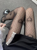 Yipinpay Classic Lolita Hollowed Out Lace Mesh Sexy Leggings Retro Floral Rattan White Stocking Club Hot Tights Japanese Pantyhose