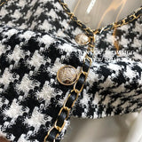 Yipinpay Tanks Tops White Shirt Women Thousand Bird Check Shirt Blusas Mujer Vintage Vest 2 Piece Sets Loose Blouse Chic Chiffon