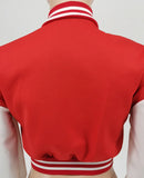 Yipinpay 2024 Women Clothes Fashion Casual Patchwork Button Up Crop Bomber Varsity Jackets Coat Women Winter Baseball Jacket