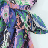 Yipinpay Print Ruffle Slip Dress Woman Summer Sexy Short Dresses Daring Holiday Beach Mini Dress Women Backless Night Party Dresses