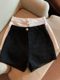 Yipinpay for Women 2023 Spring Slim Black Woolen Shorts Femme Y2k Shorts Clothing Pantalones Cortos De Mujer Sexy Short Pant