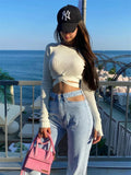 Yipinpay New White Knit Two Piece Women Sets Fall Ribbed Crop Top And Pleated Knitted Skirt Suits For Women Midi Dress Sets 2024