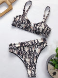 Yipinpay Leopard Bikini 2023 Micro Bikini Set Push Up Thong High Cut Swimwear Women Mini Swimsuit Female Bathing Suit