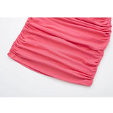 Yipinpay Pink Midi Dress Woman Off Shoulder Bodycon Dress Women Strapless Summer Long Dresses For Women Backless Sexy Party Dresses