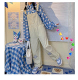 Yipinpay Spring Women Bodysuit Jumpsuit Sweet Loose Oversize Overalls Japan Style Casual Embroidery Female Cute Playsuits Plus Size