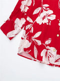 Yipinpay Floral Shirts And Blouses For Women Red Button Up Shirt Women Long Sleeve Fashion Woman Blouses 2023 Elegant Female Shirts