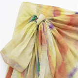 Yipinpay Tie Dye Pareo Wrap Skirt Woman Print Summer Beach Skirt Women High Waist Midi Skirt Woman Fashion Streetwear Women's Skirts