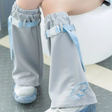 Yipinpay Millennial Spicy Girls Socks for Women Straps Mid Tube Stacked Socks Spring and Summer New Leg Covers Y2K Subcultural