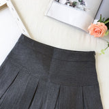 Yipinpay Korean Fashion Gray Pleated Skirt Women Vintage Cute High Waist Sexy Mini Skirts Kawaii Preppy Style Summer Streetwear