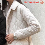 Yipinpay Winter Spring Mid-length Women's Parkas Black Cotton Padded Lace Jacket Light Thin Fashion Elegant Quilted Coats for Women