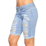 Yipinpay denim shorts women summer Ripped Jeans shorts fashion casual Skinny shorts 2024 new Top quality